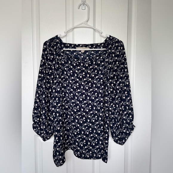 Squareneck floral blouse - Picture 1 of 9